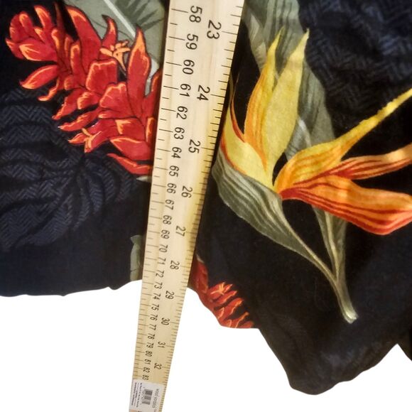 Puritan Hawaiian Shirt Men's Extra Large Black Red Button Down Short Sleeve - Picture 5 of 8